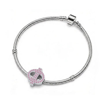 Pink Letter Φ / Phi Charm