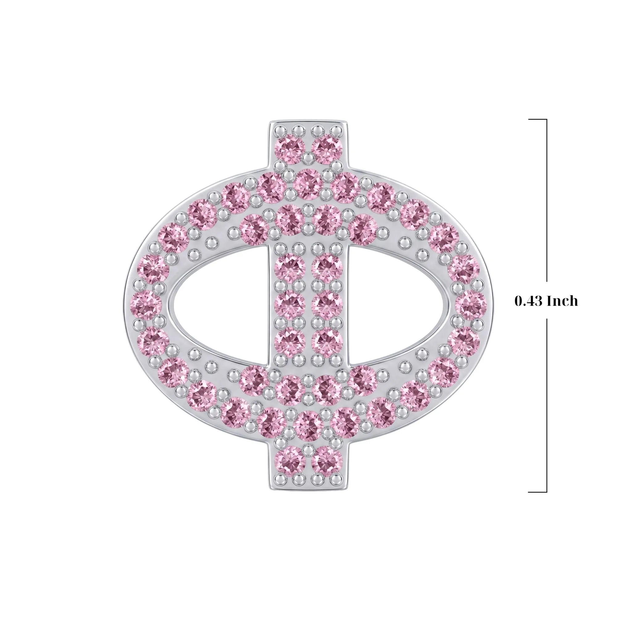 Pink Letter Φ / Phi Charm