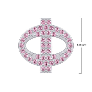 Pink Letter Φ / Phi Charm