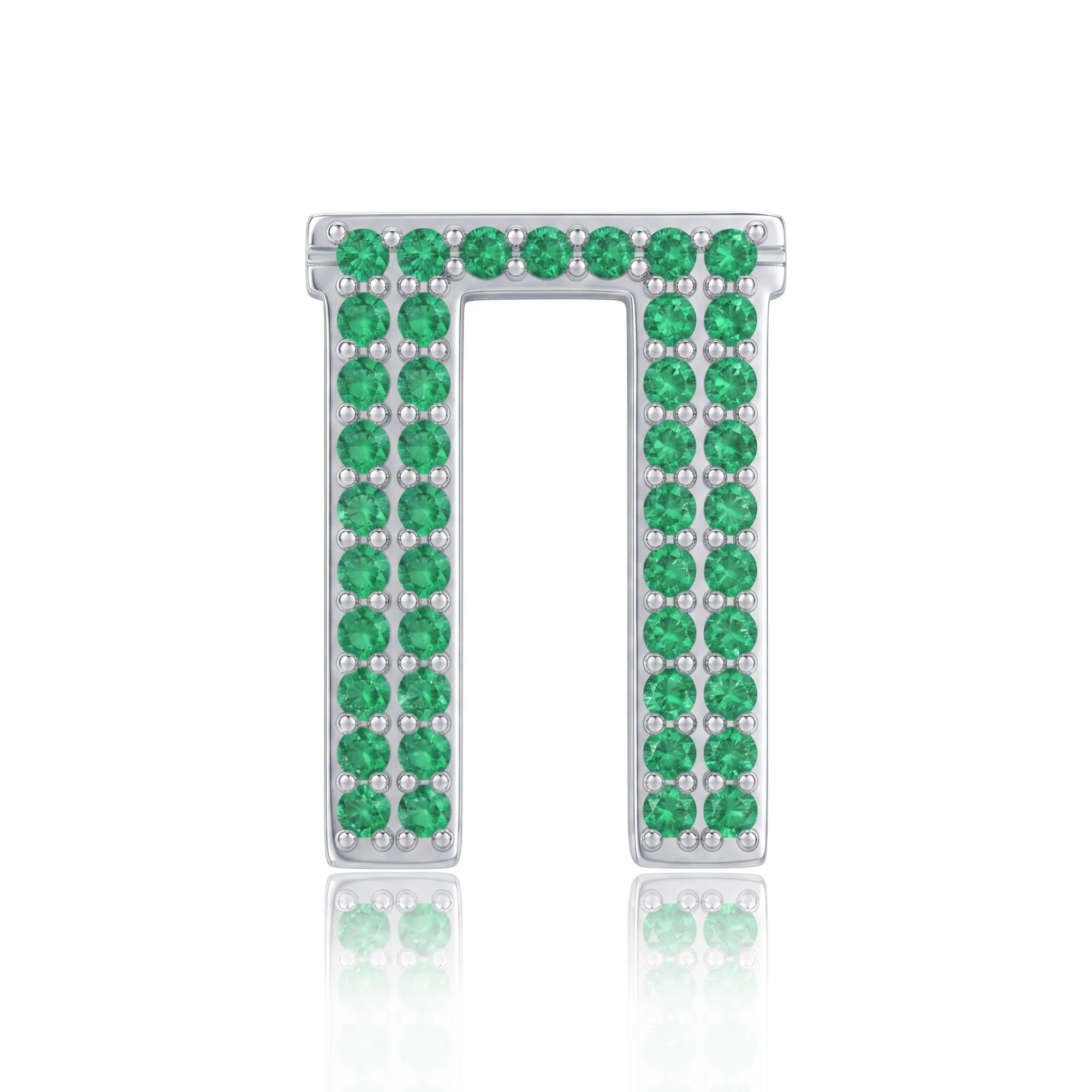 Green Letter Π / Pi Charm