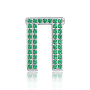 Green Letter Π / Pi Charm