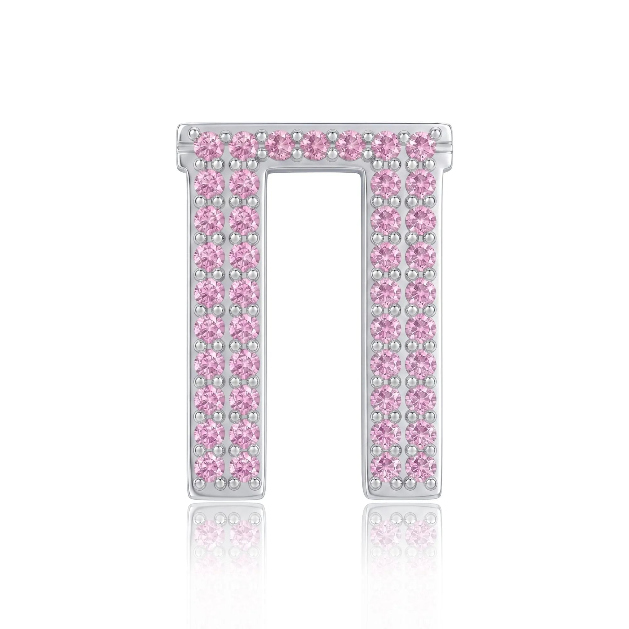 Pink Letter Π / Pi Charm
