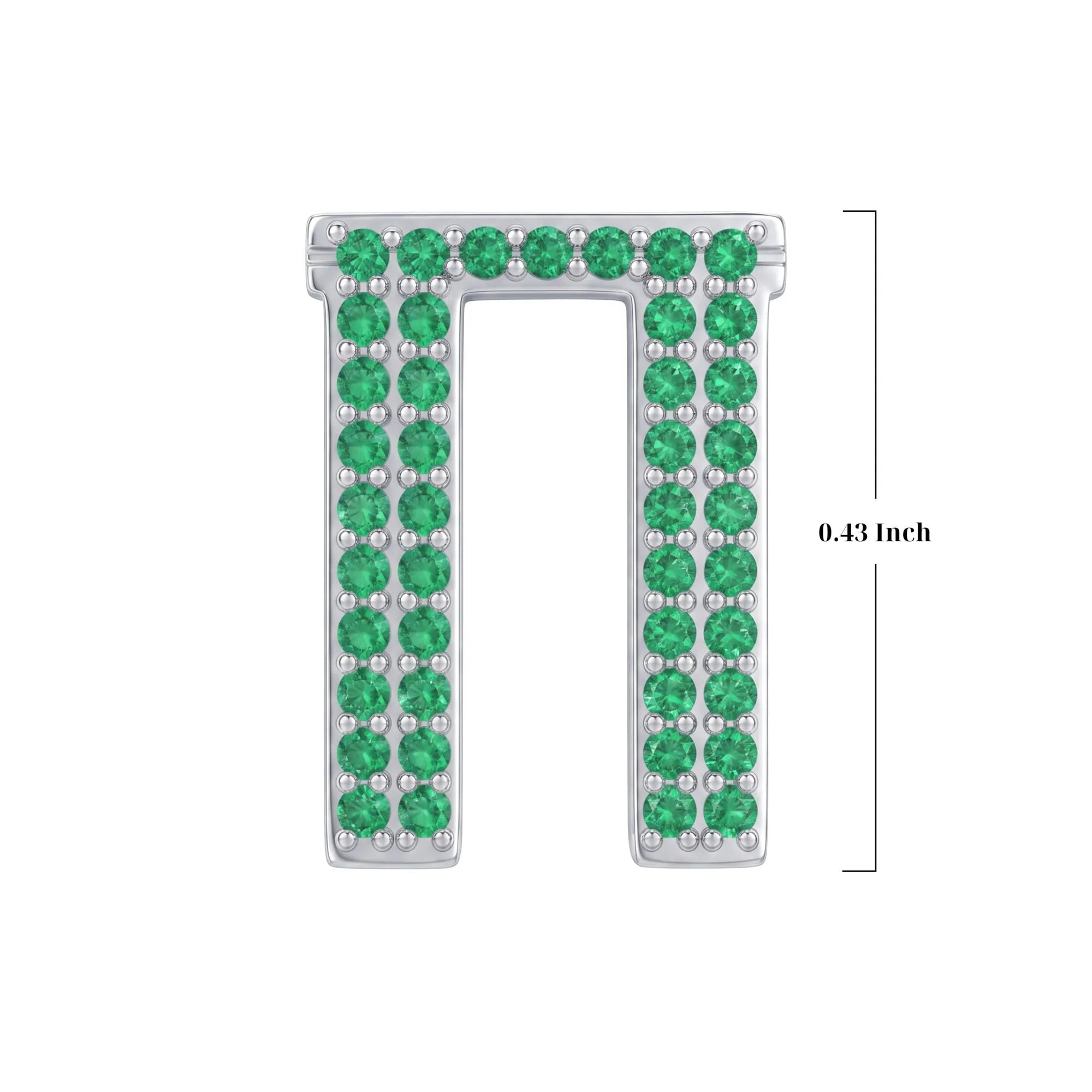 Green Letter Π / Pi Charm