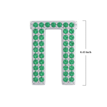 Green Letter Π / Pi Charm