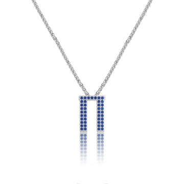 Blue Letter Π / Pi Charm