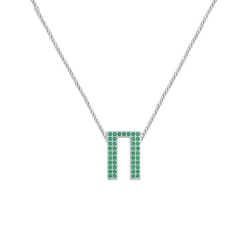 Green Letter Π / Pi Charm