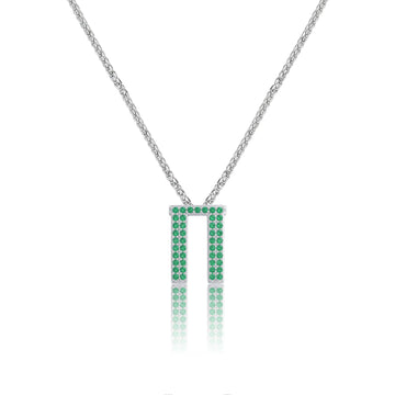 Green Letter Π / Pi Charm
