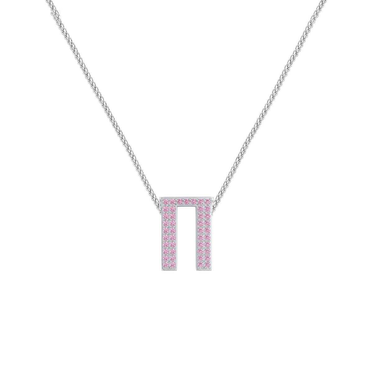Pink Letter Π / Pi Charm