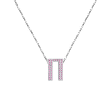 Pink Letter Π / Pi Charm