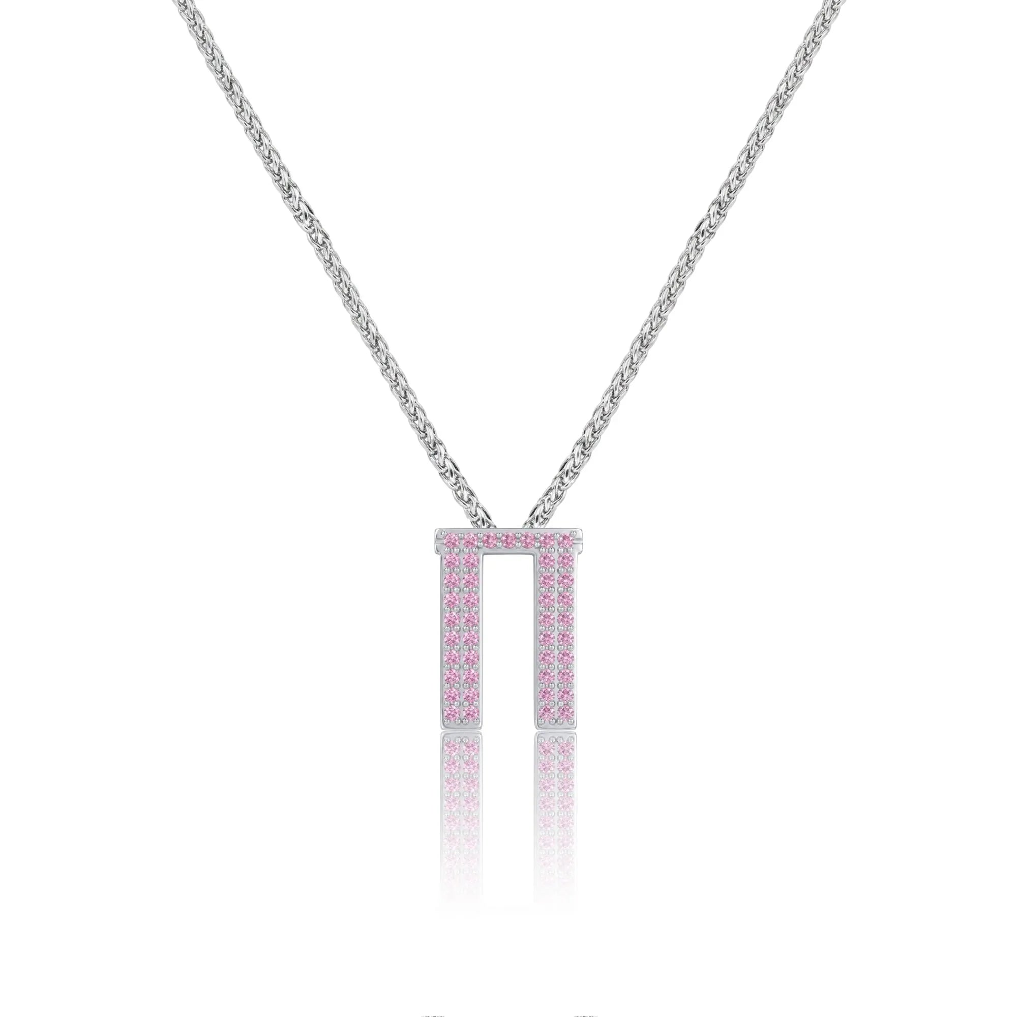 Pink Letter Π / Pi Charm