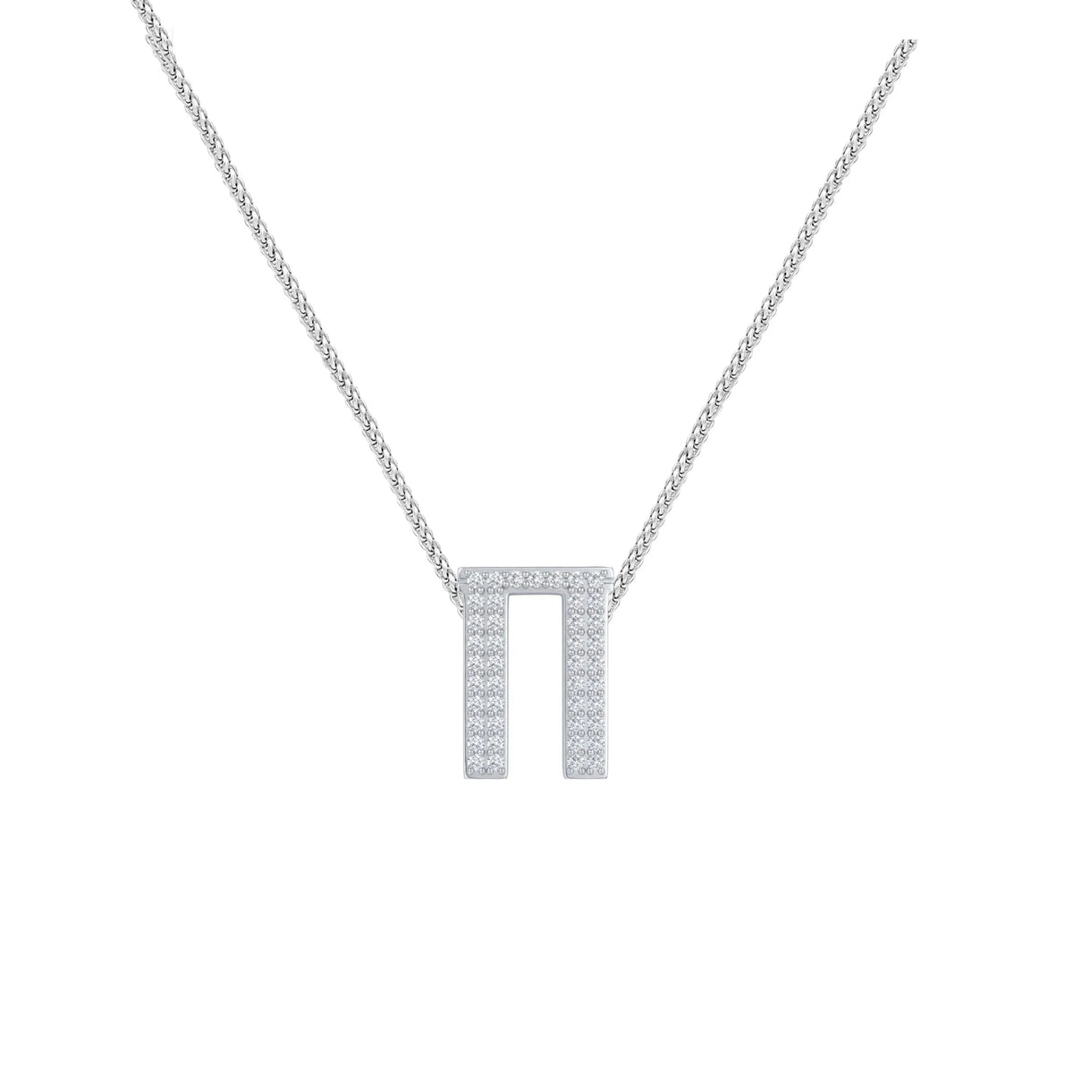 Silver Letter Π / Pi Charm