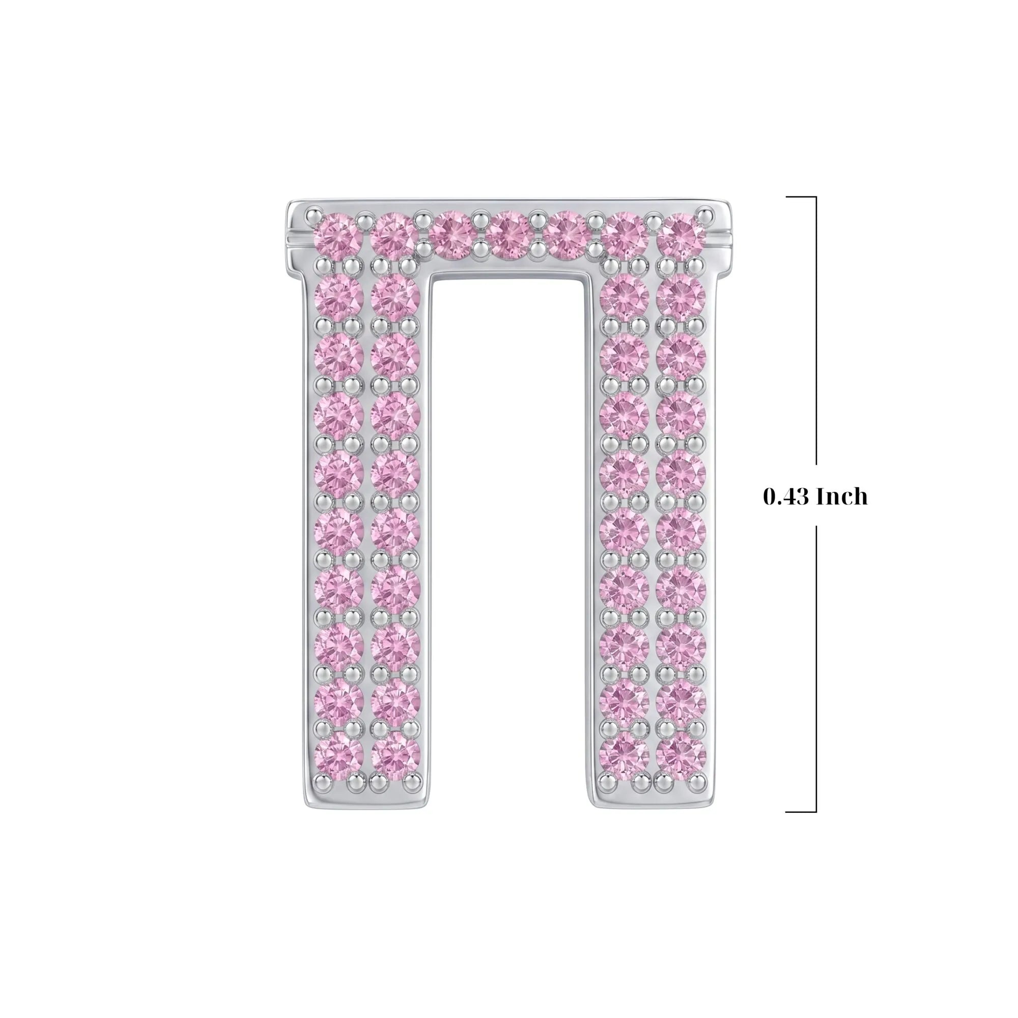 Pink Letter Π / Pi Charm
