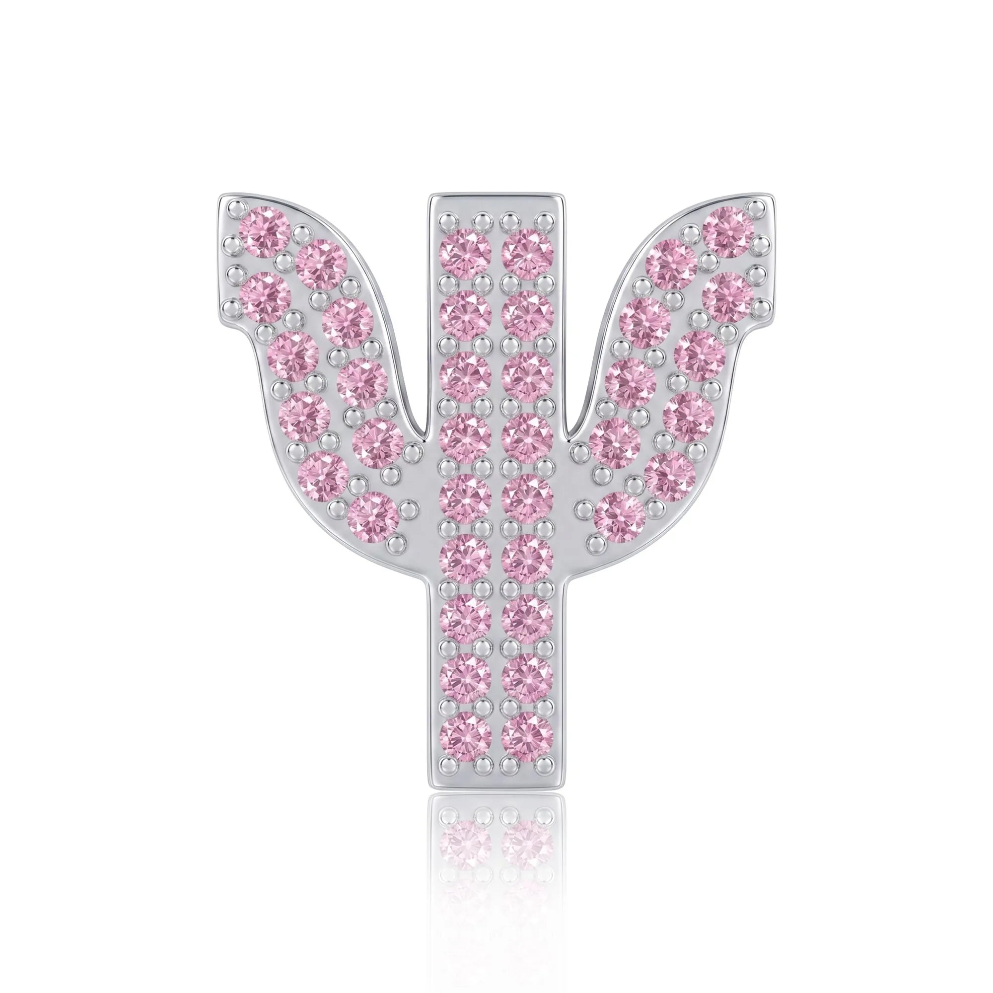 Pink Letter Ψ / Psi Charm
