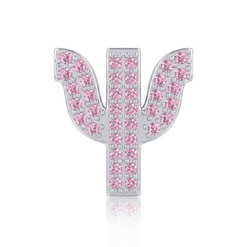 Pink Letter Ψ / Psi Charm