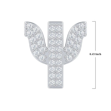Silver Letter Ψ / Psi Charm