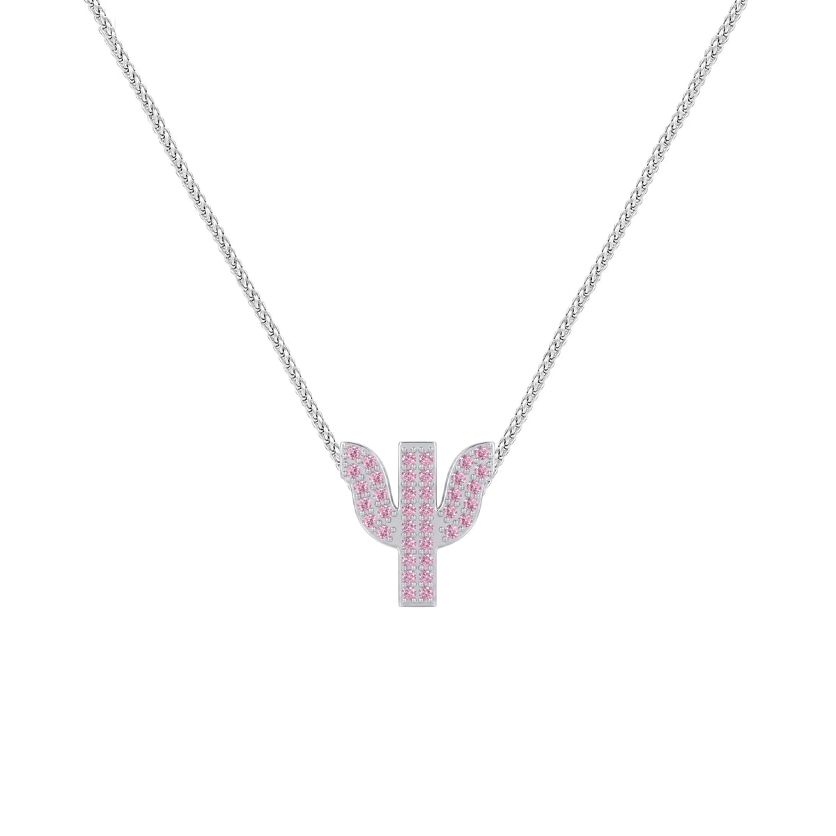 Pink Letter Ψ / Psi Charm