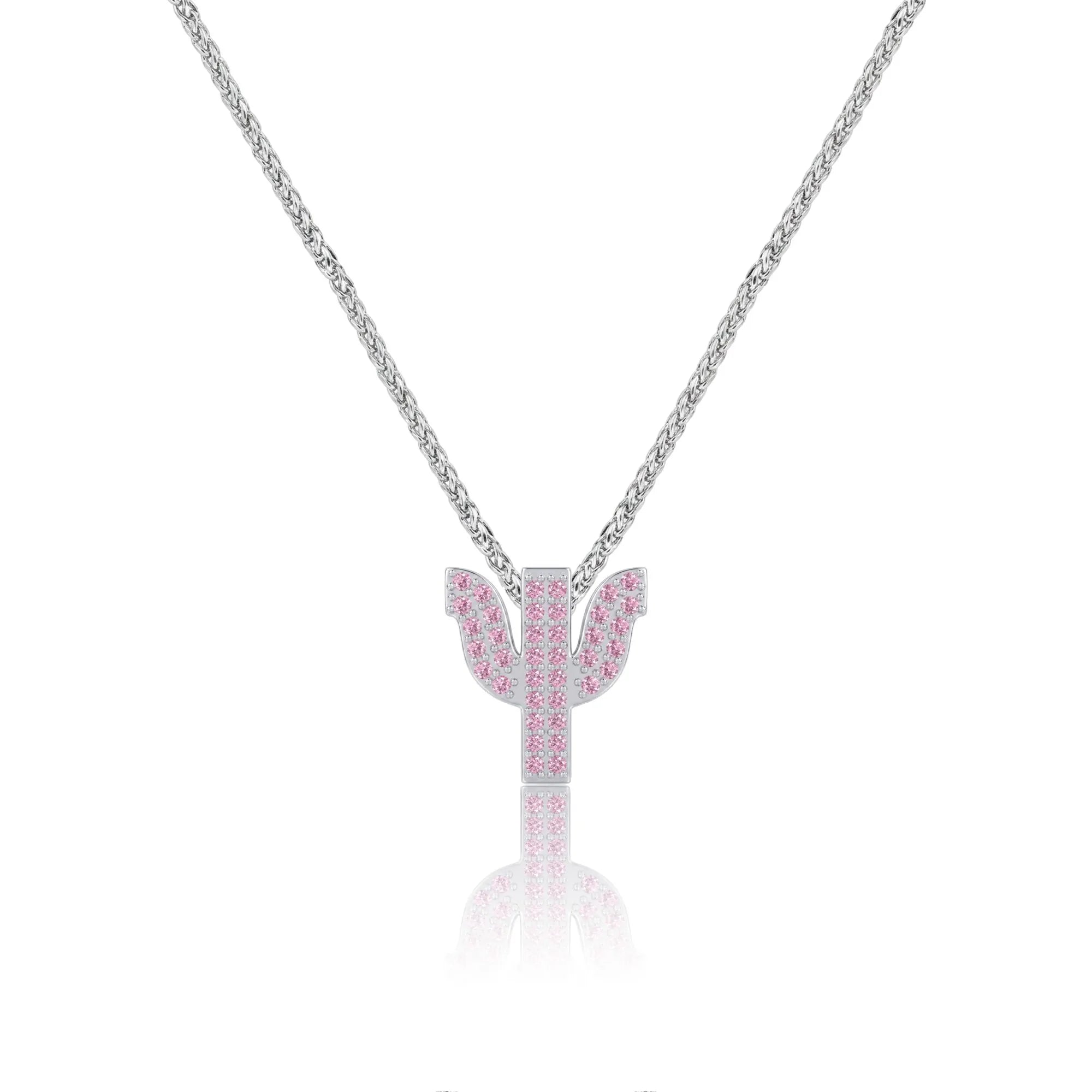 Pink Letter Ψ / Psi Charm