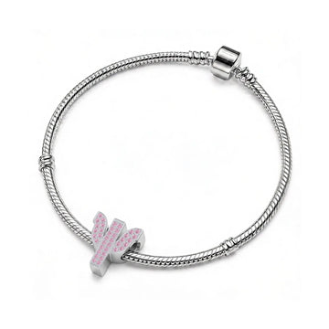 Pink Letter Ψ / Psi Charm