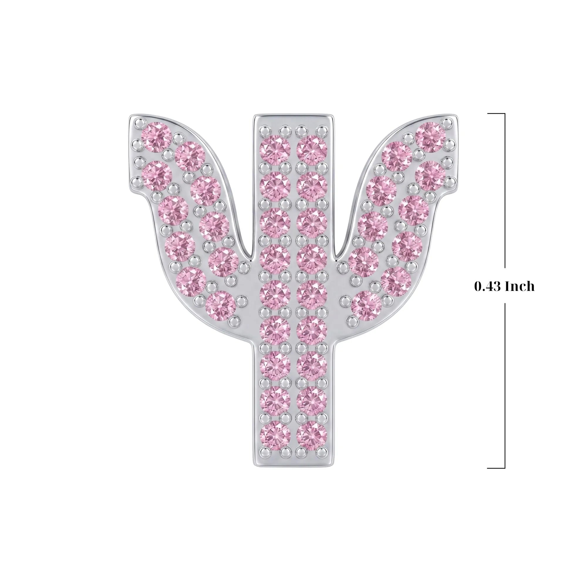 Pink Letter Ψ / Psi Charm