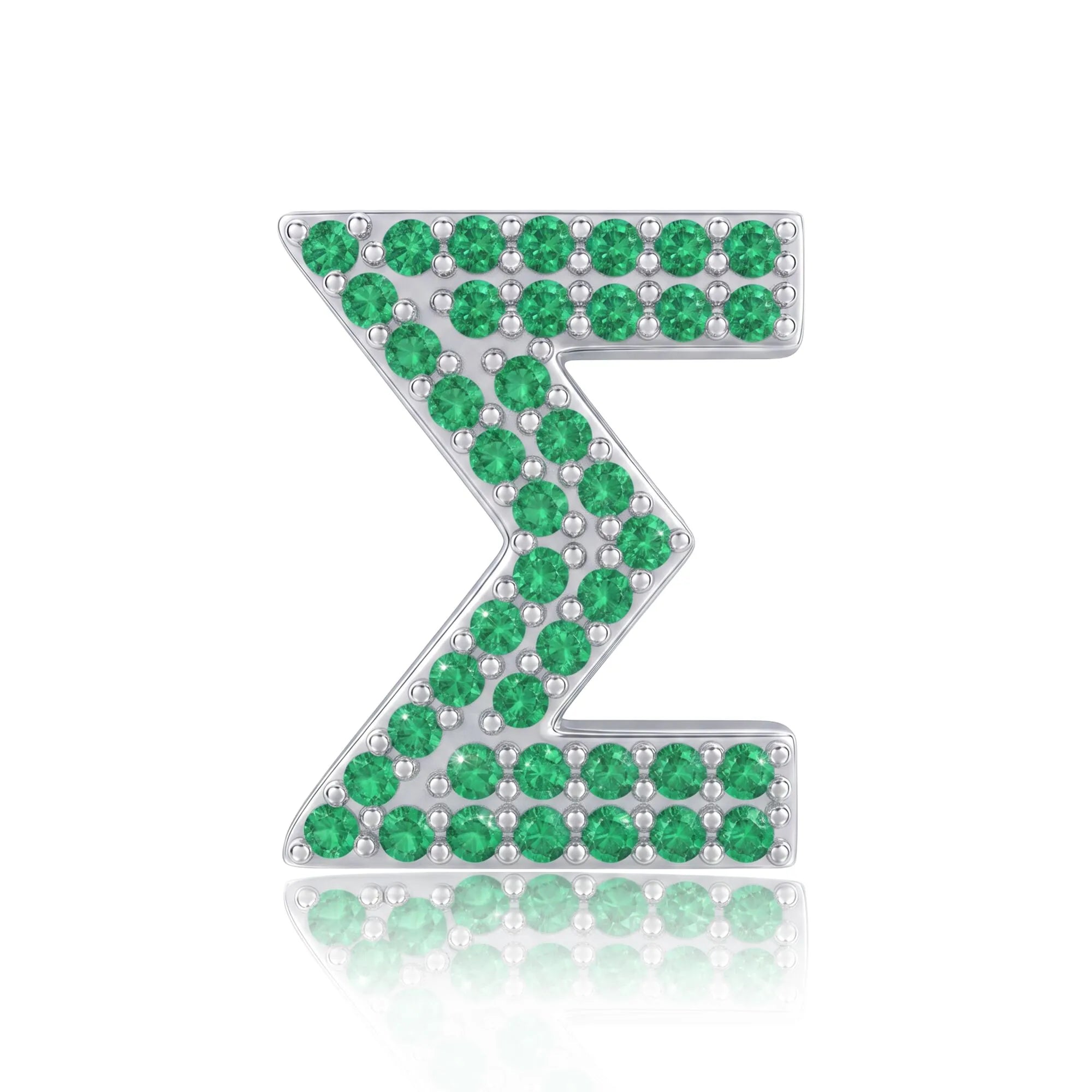 Green Letter Σ / Sigma Charm