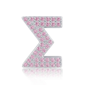Pink Letter Σ / Sigma Charm