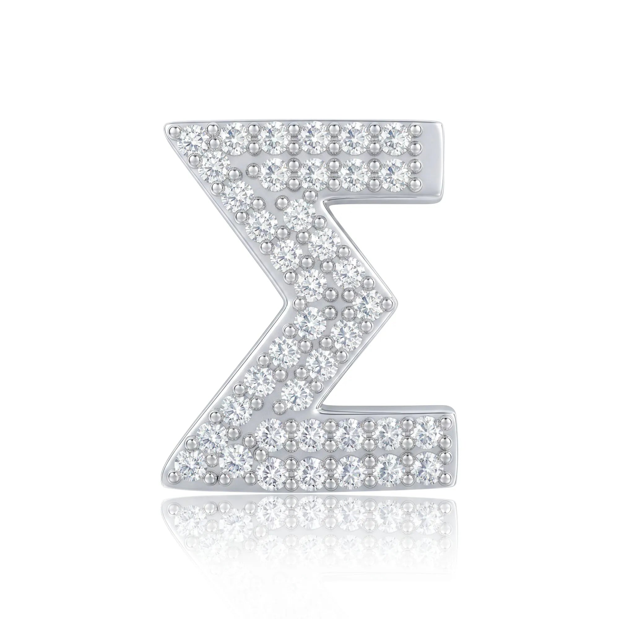 Silver Letter Σ / Sigma Charm