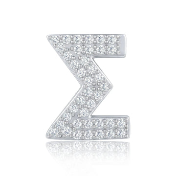 Silver Letter Σ / Sigma Charm