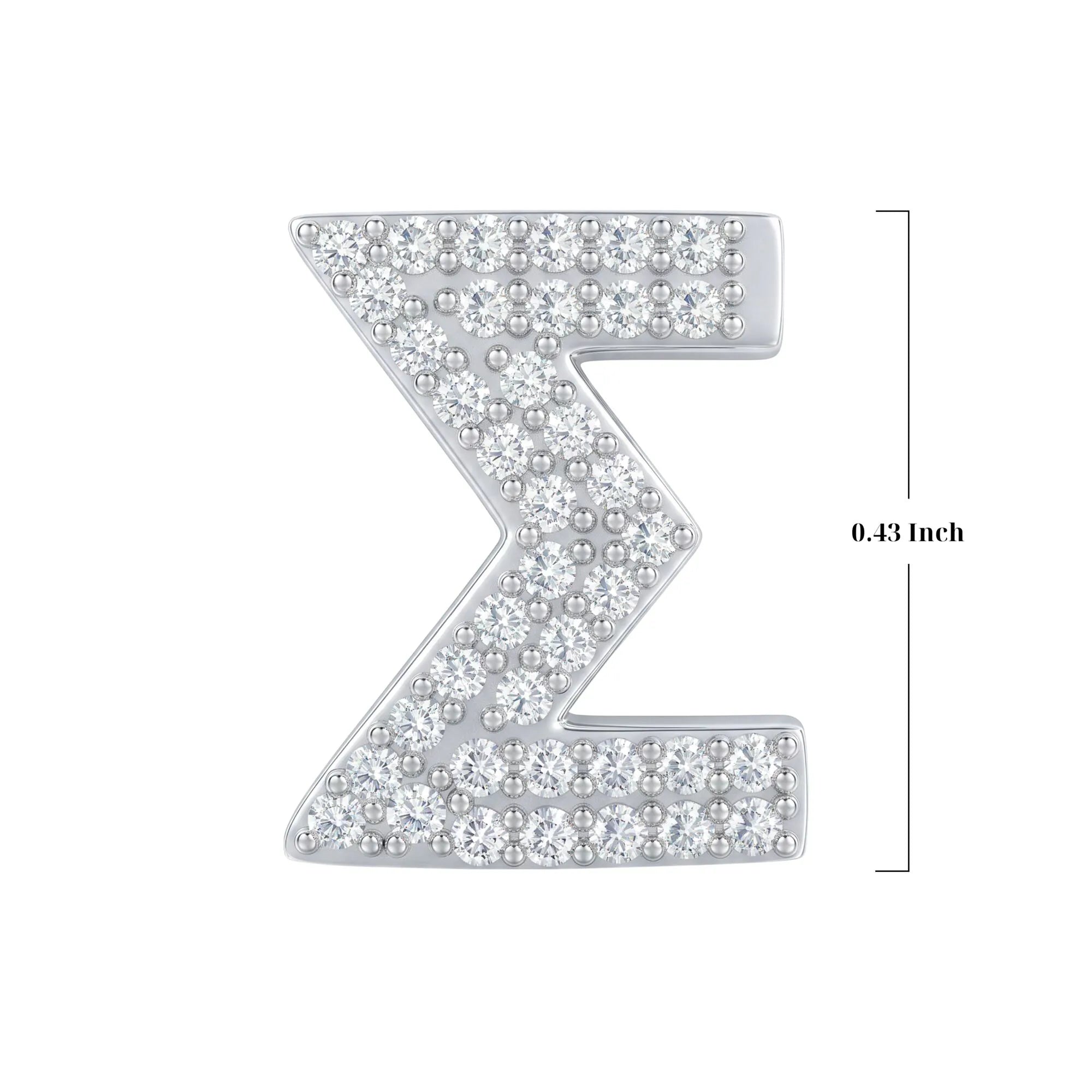 Silver Letter Σ / Sigma Charm