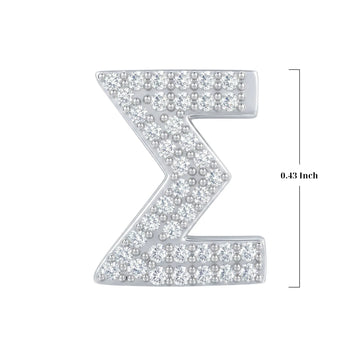 Silver Letter Σ / Sigma Charm