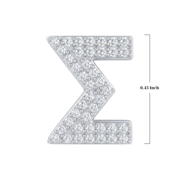 Silver Letter Σ / Sigma Charm