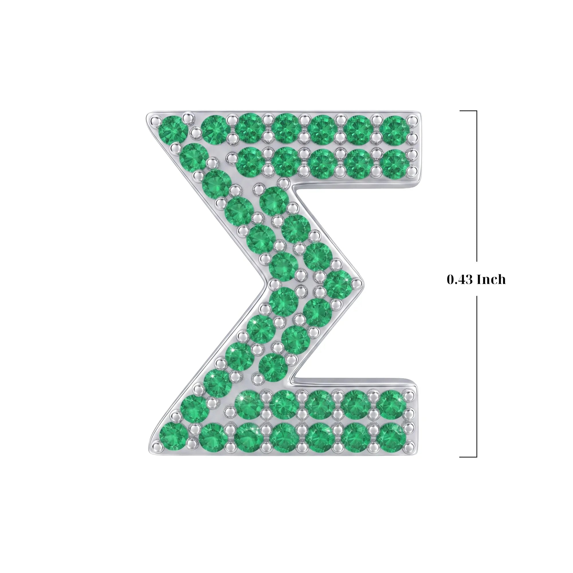 Green Letter Σ / Sigma Charm