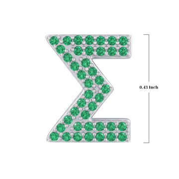 Green Letter Σ / Sigma Charm