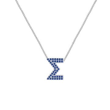 Blue Letter Σ / Sigma Charm