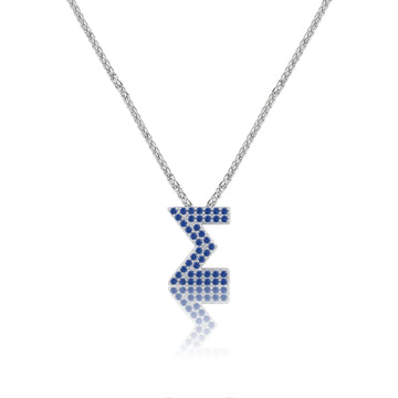 Blue Letter Σ / Sigma Charm