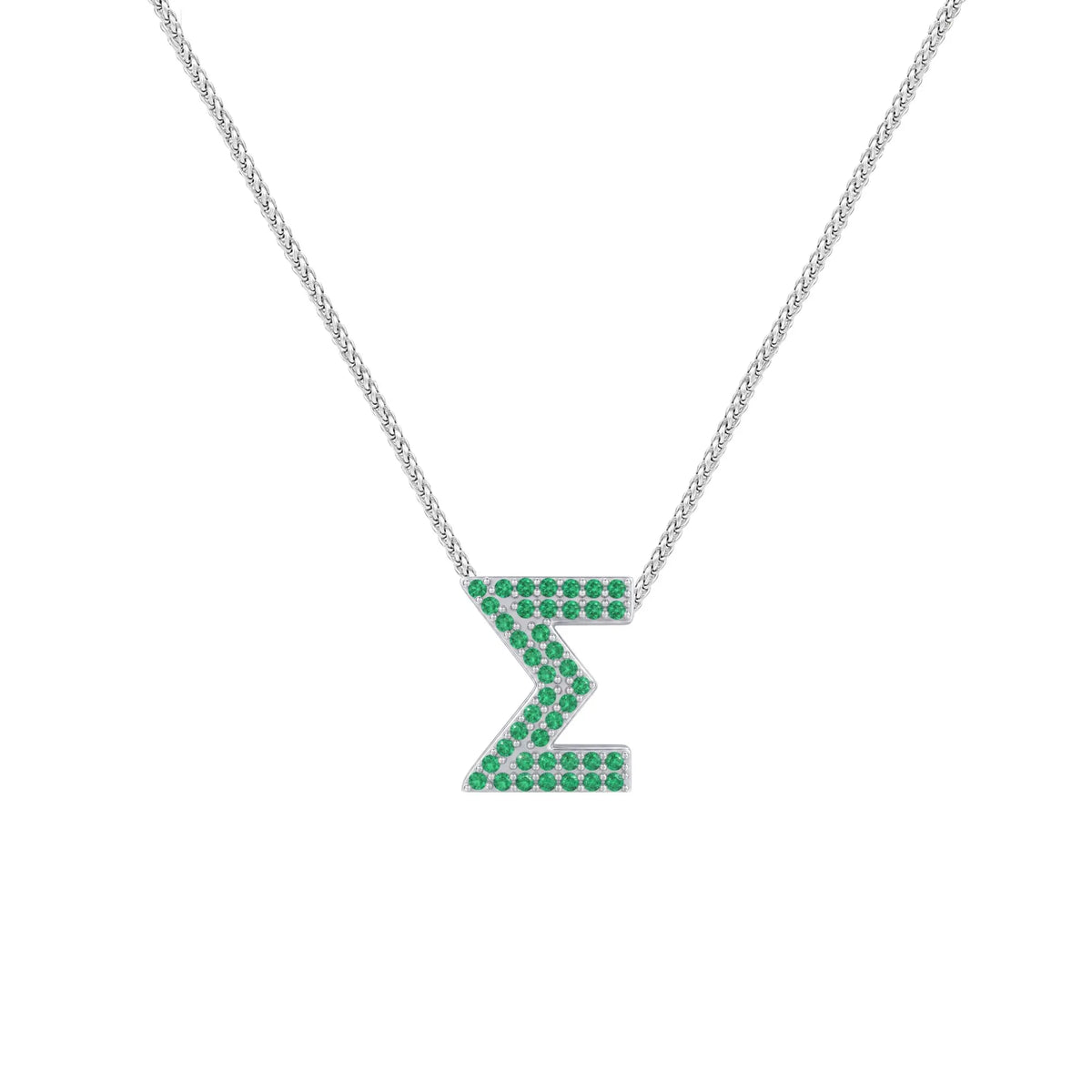 Green Letter Σ / Sigma Charm
