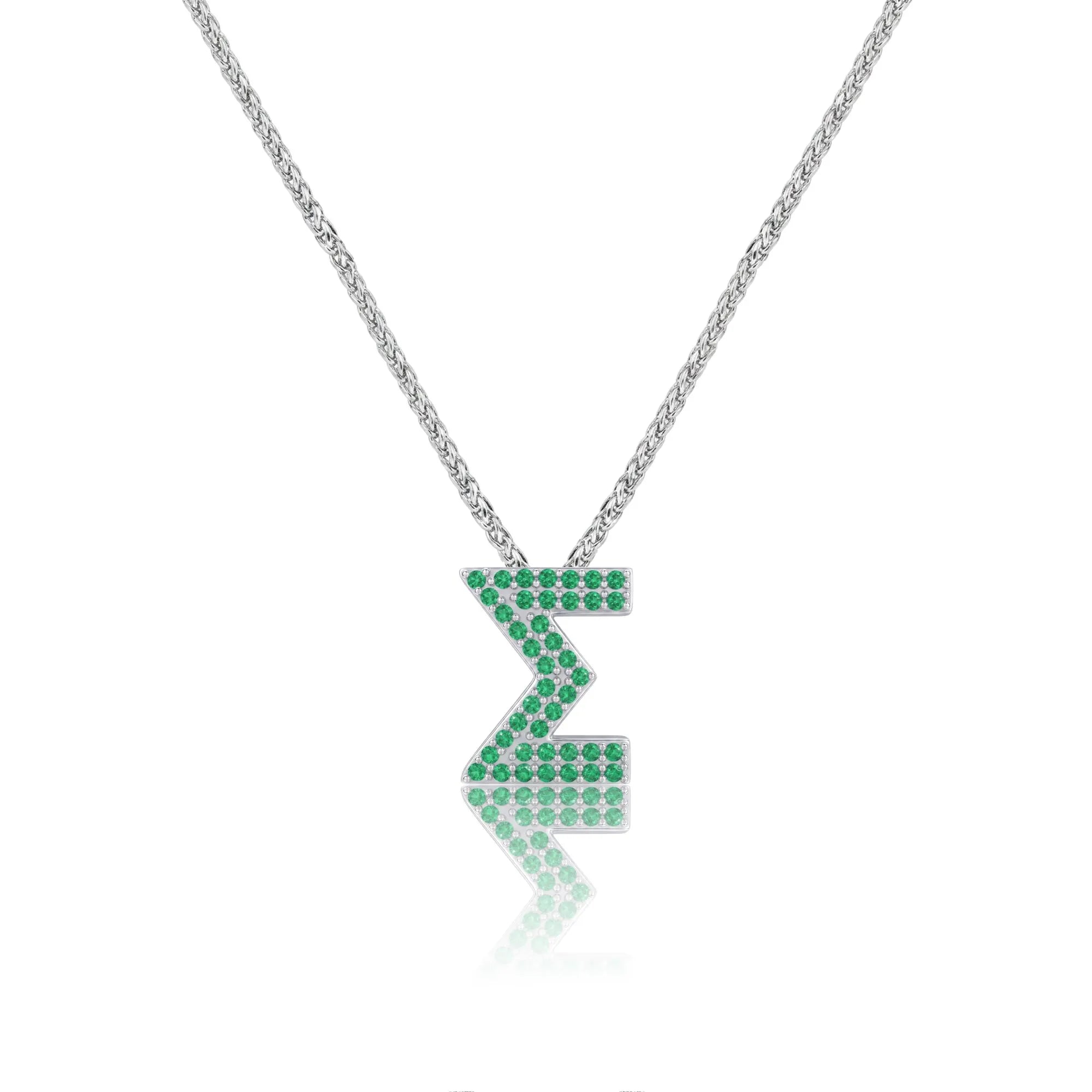 Green Letter Σ / Sigma Charm