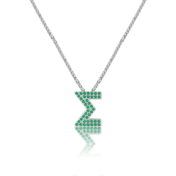 Green Letter Σ / Sigma Charm