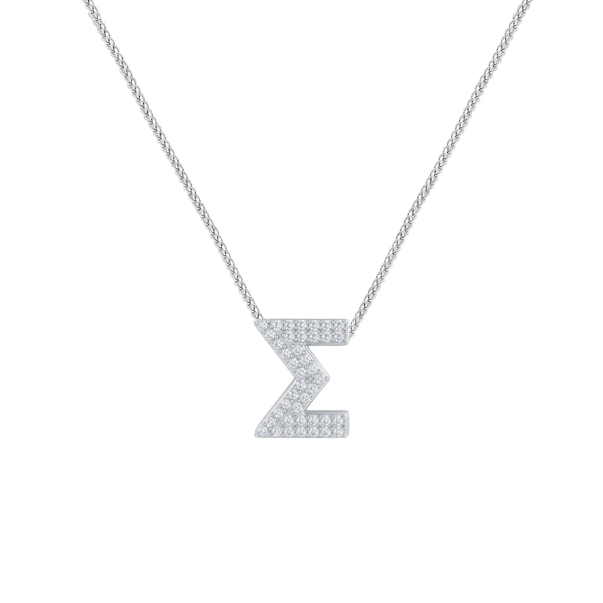 Silver Letter Σ / Sigma Charm