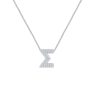 Silver Letter Σ / Sigma Charm