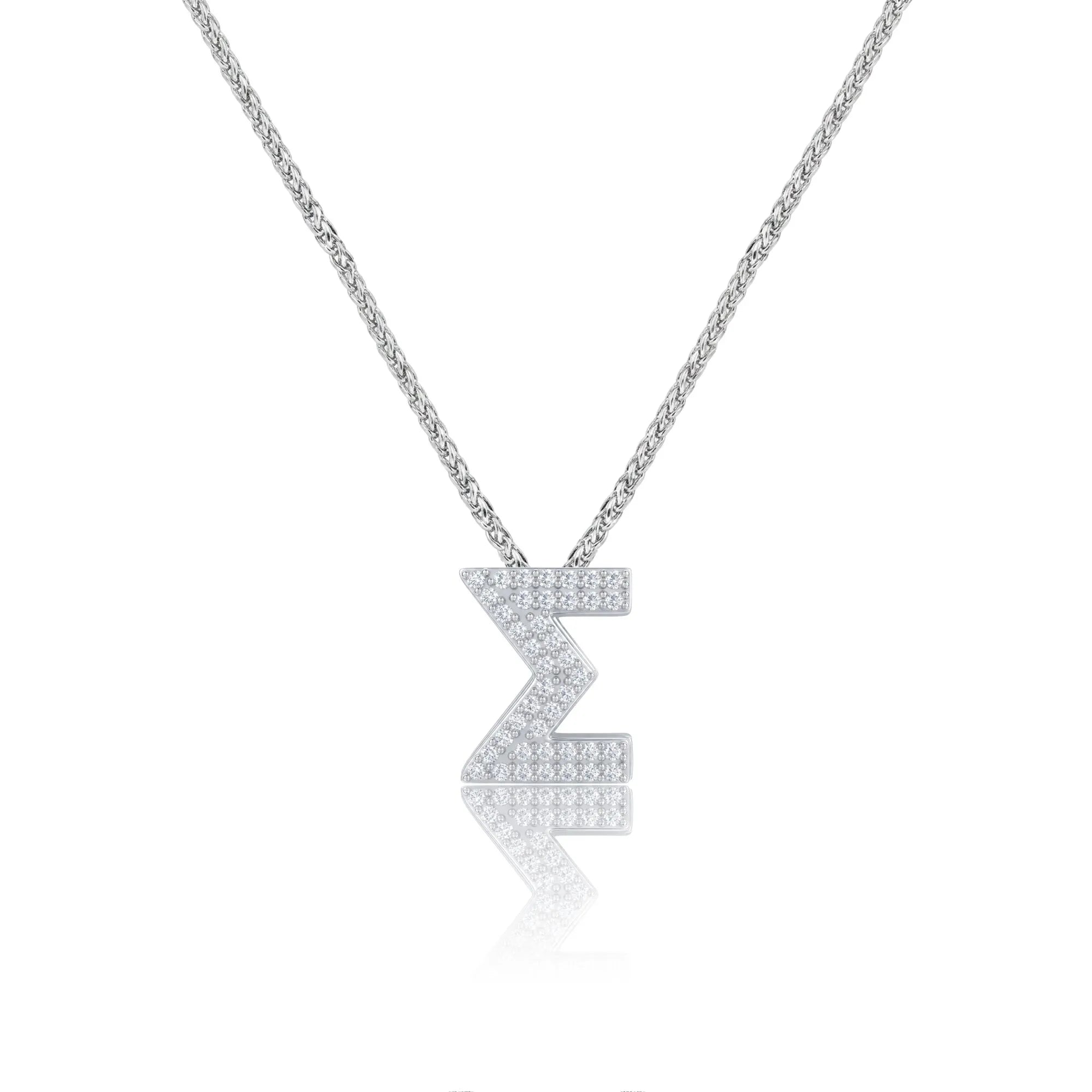 Silver Letter Σ / Sigma Charm