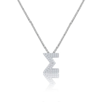 Silver Letter Σ / Sigma Charm