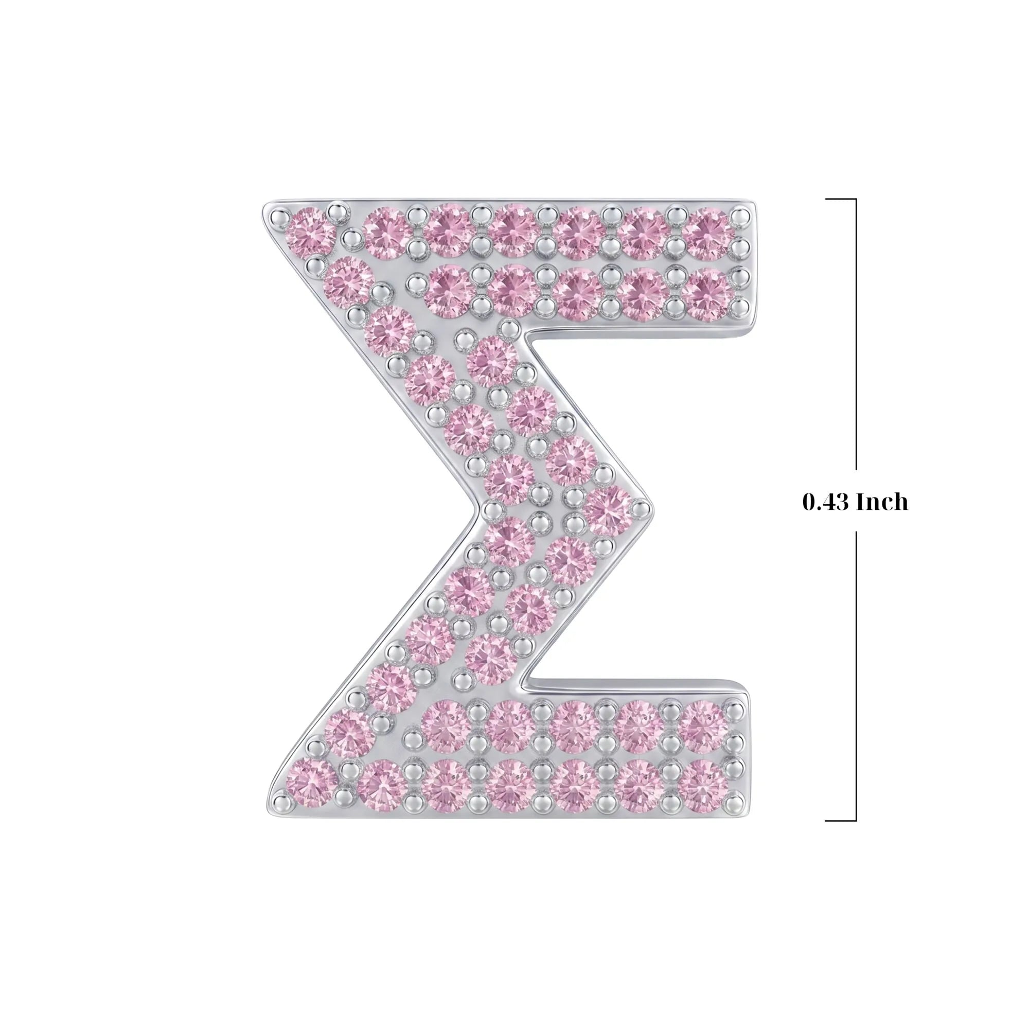 Pink Letter Σ / Sigma Charm