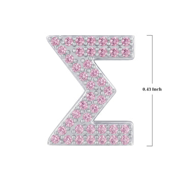 Pink Letter Σ / Sigma Charm