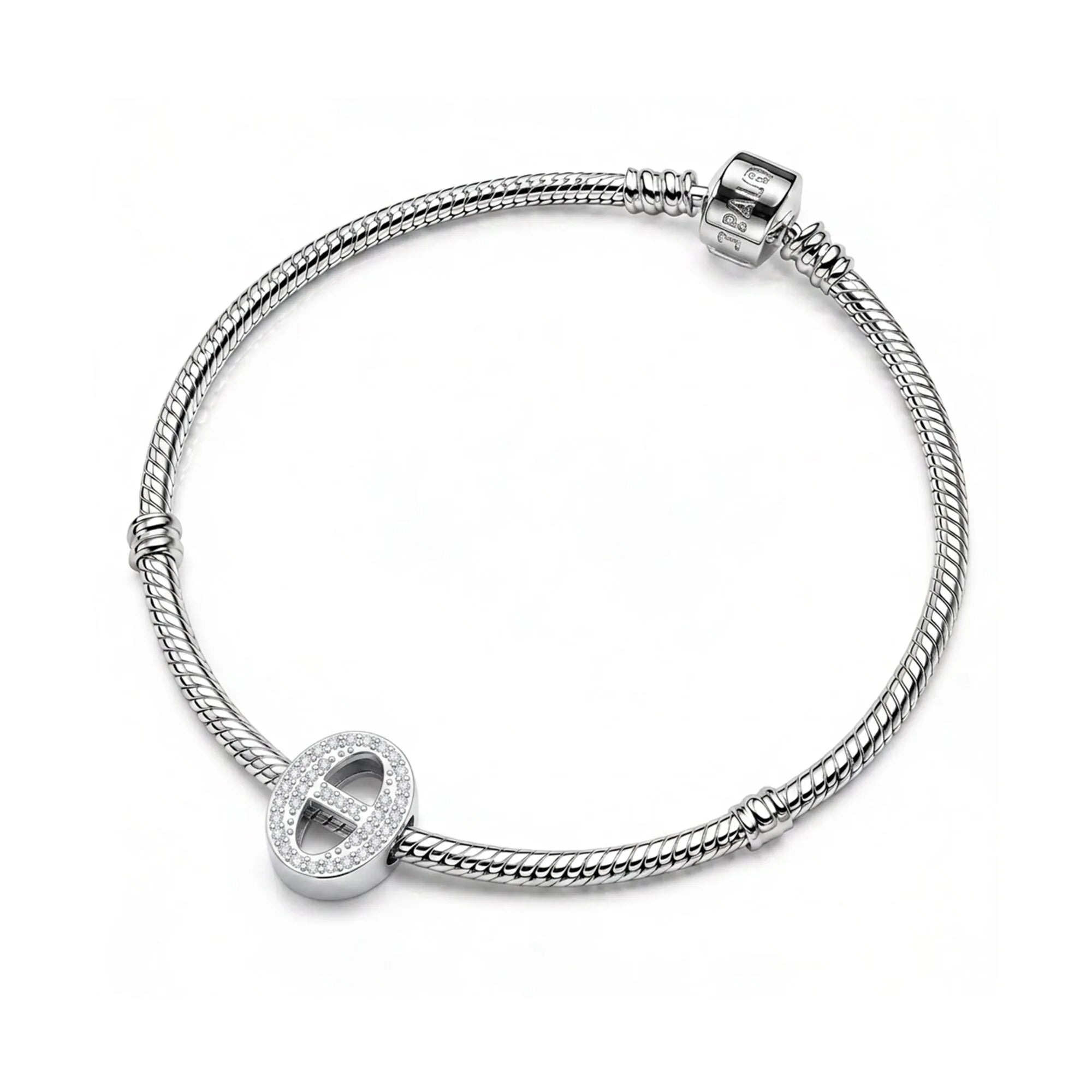 Silver Letter Θ / Theta Charm