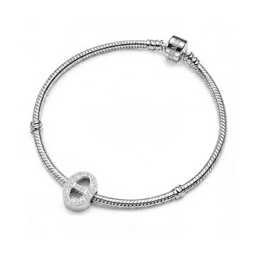 Silver Letter Θ / Theta Charm