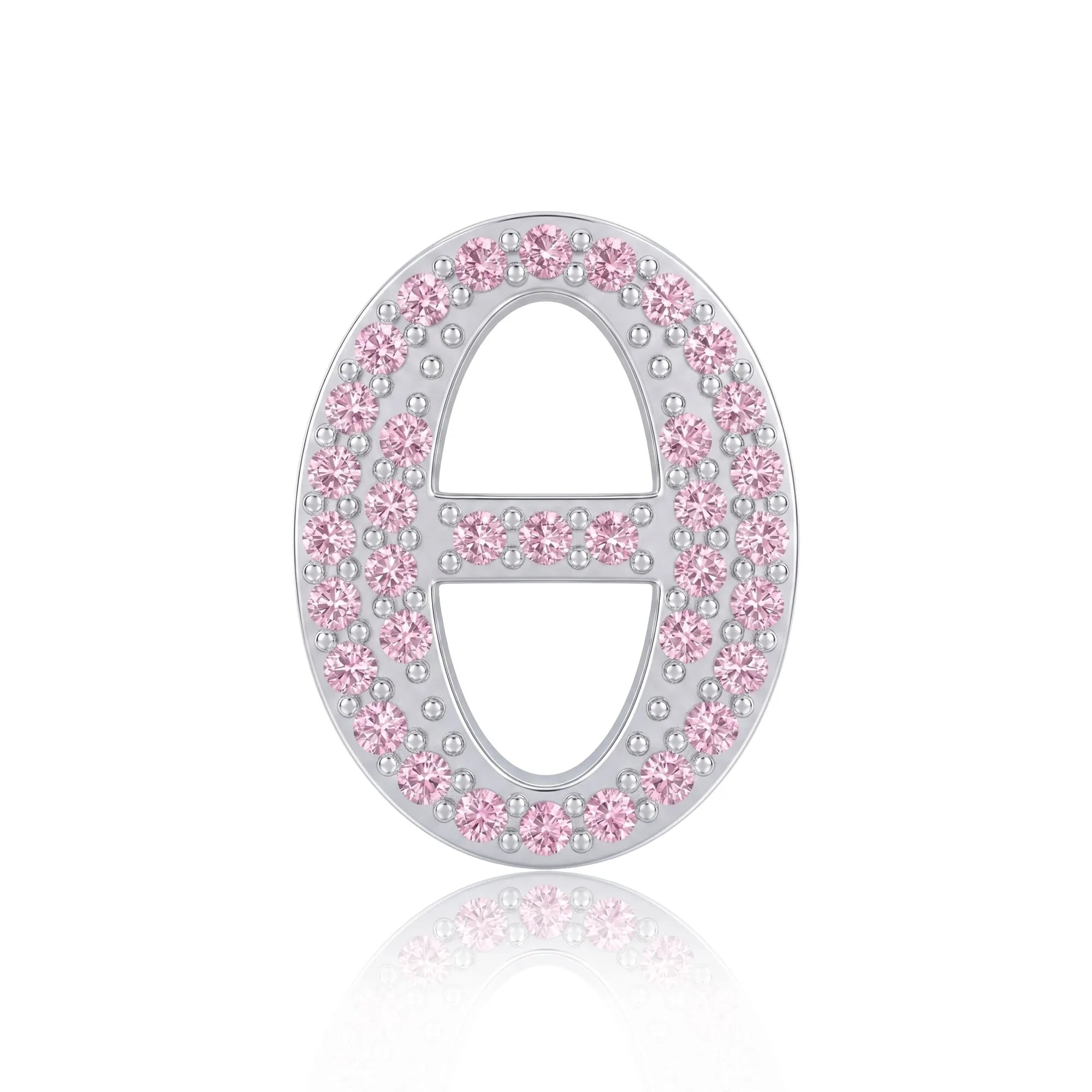 Pink Letter Θ / Theta Charm
