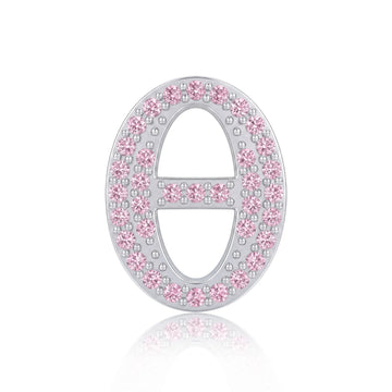 Pink Letter Θ / Theta Charm