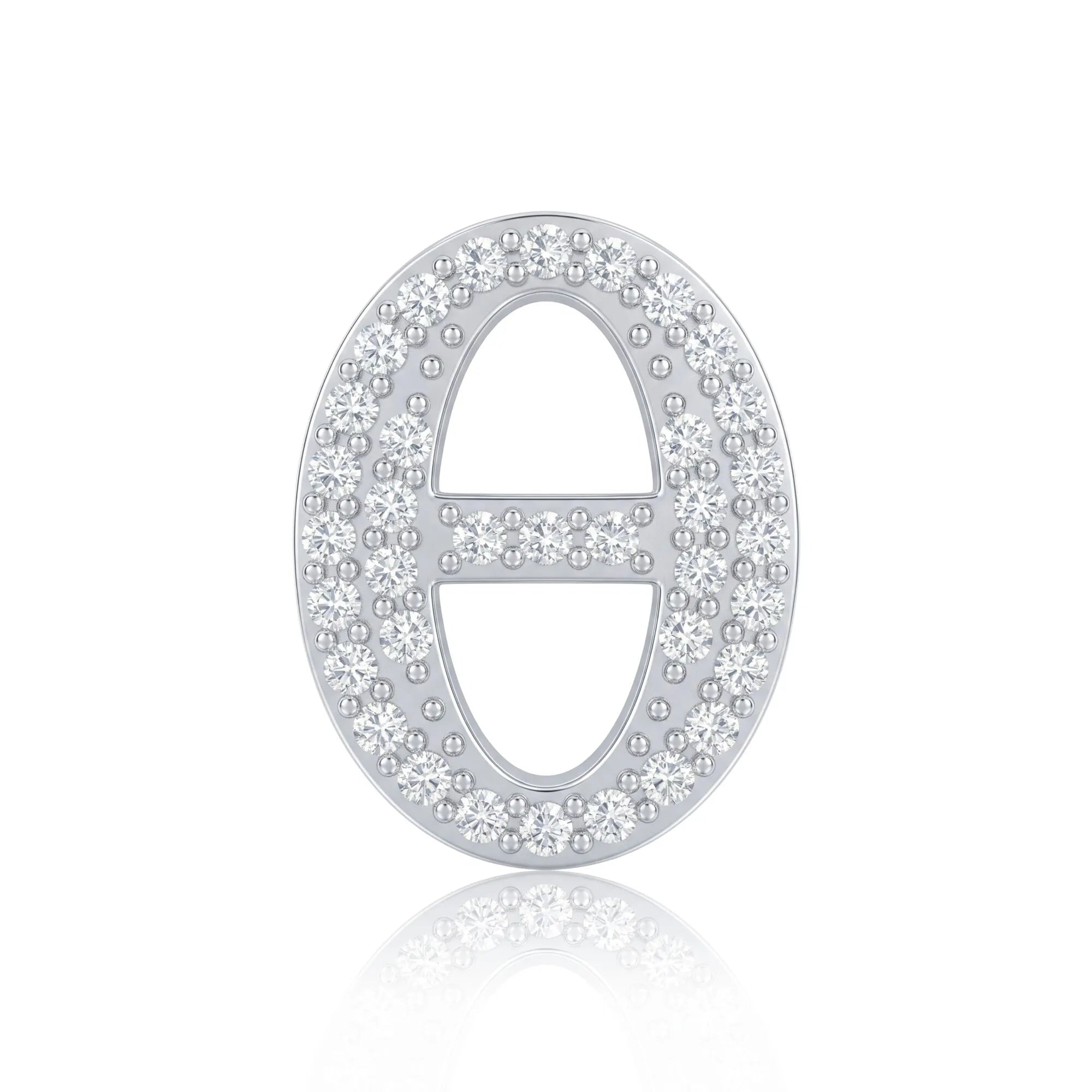 Silver Letter Θ / Theta Charm