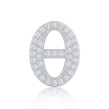 Silver Letter Θ / Theta Charm