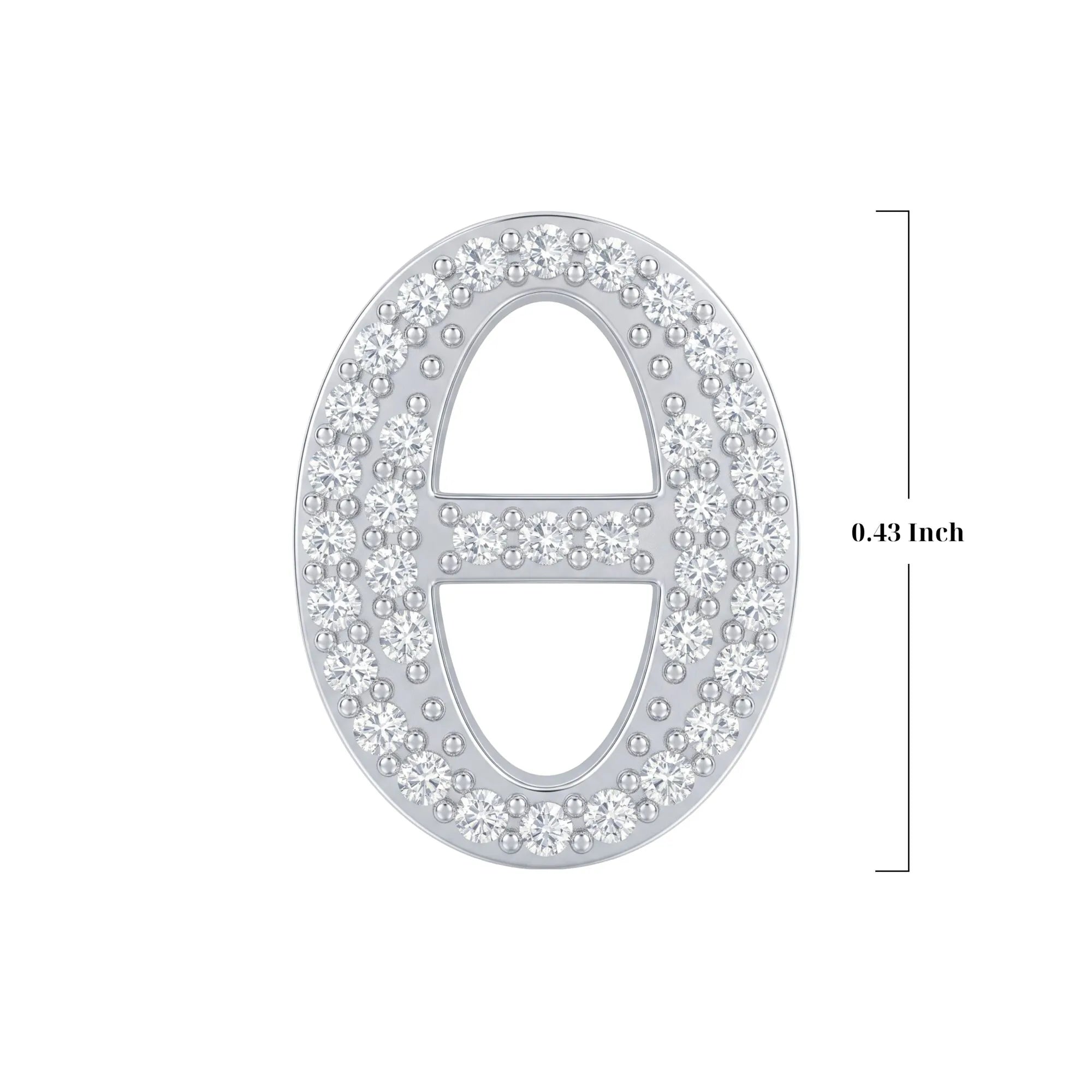 Silver Letter Θ / Theta Charm